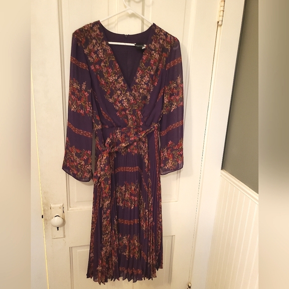 Mason Tara Dresses & Skirts - Mason Tara Floral Purple Wrap Dress